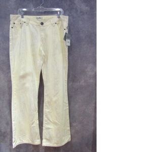 NWT Metro7 Yellow w/ Gray Snakeskin Print Jeans 16